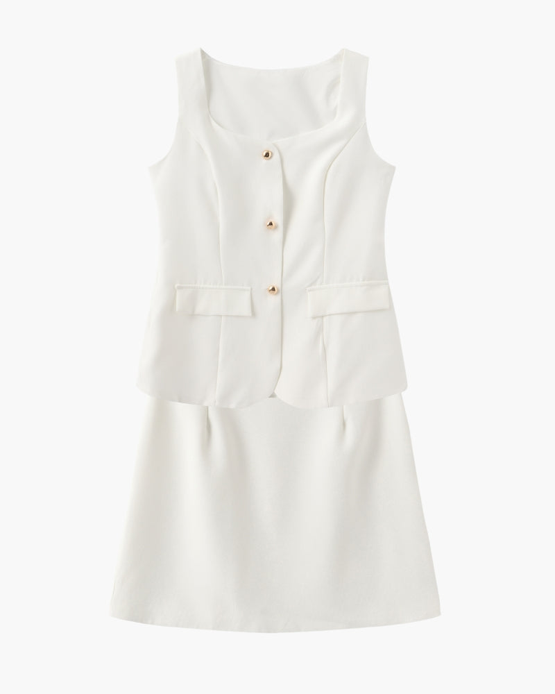 Vestido Branco - 'Conjunto Alfaiataria'