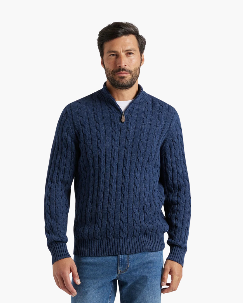 Suéter Trançado – Classic Half Zip