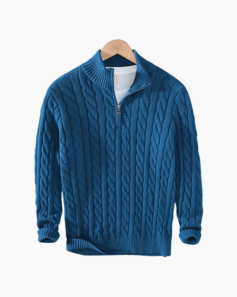 Suéter Trançado – Classic Half Zip