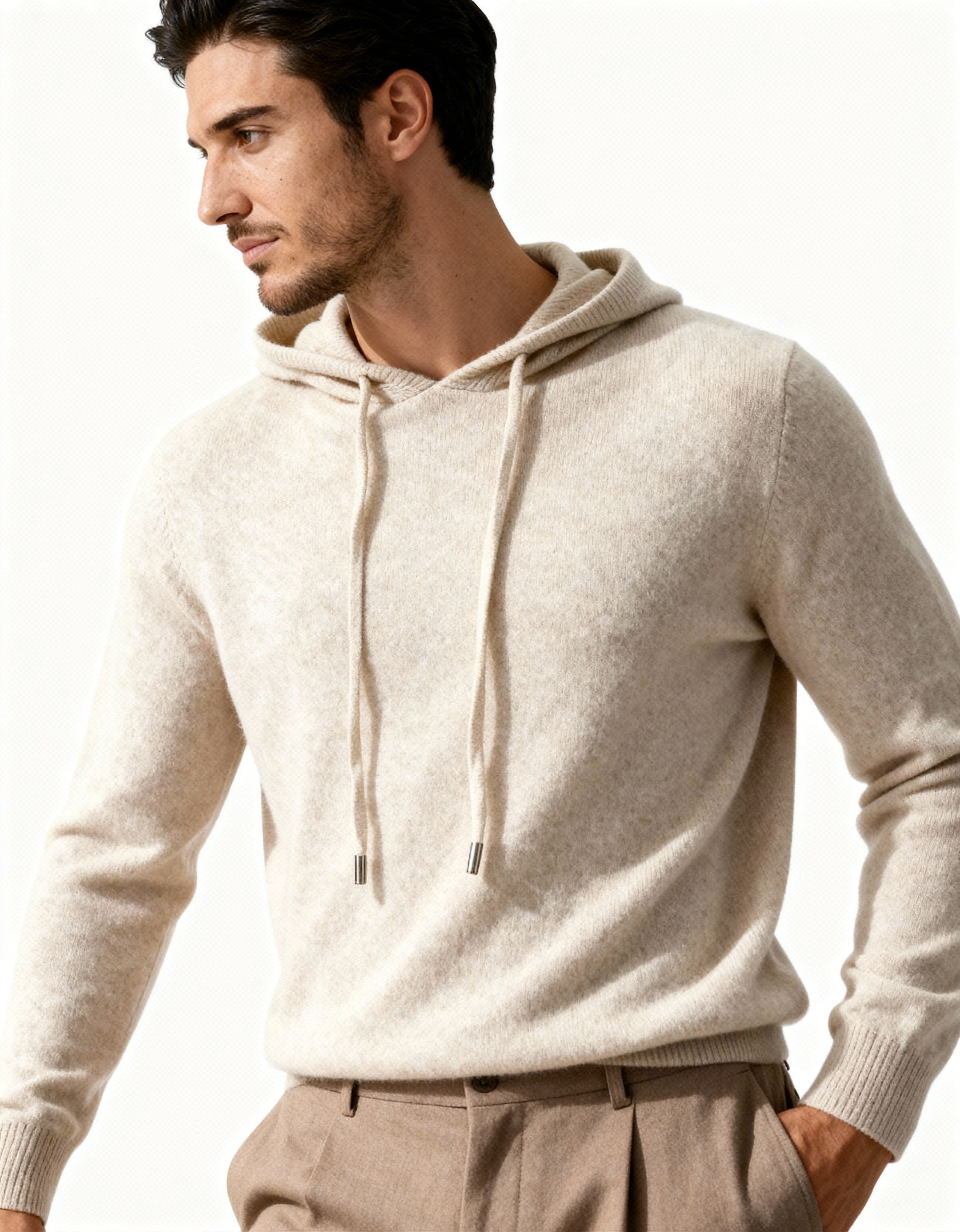 Hoodie Noir – Luxury Soft Knit