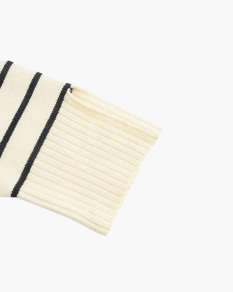 Tricô Riviera – Half Zip Listrado