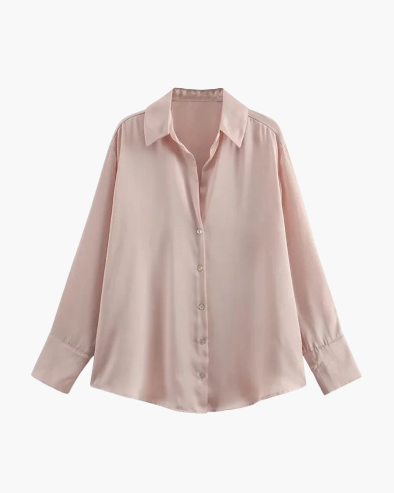 Camisa Feminina Cetim – Elegance Soft Fit