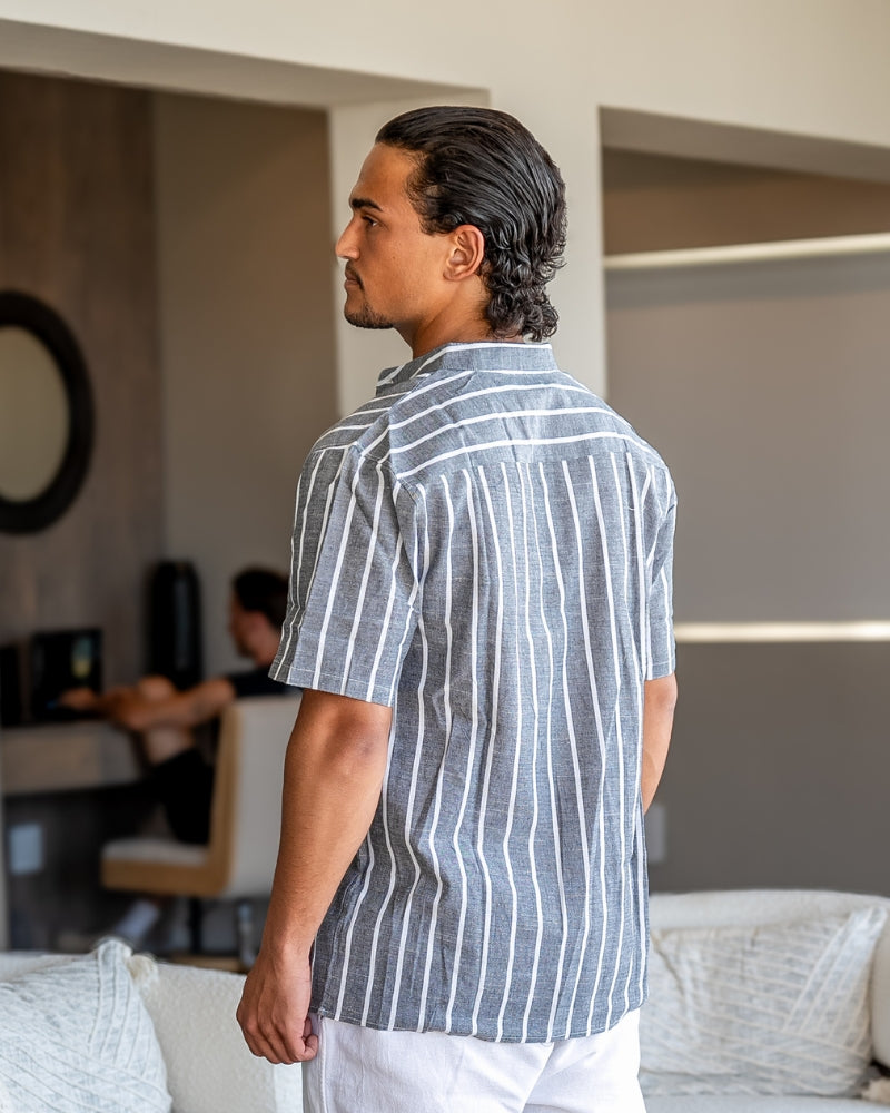 Camisa Listrada – Riviera Collar