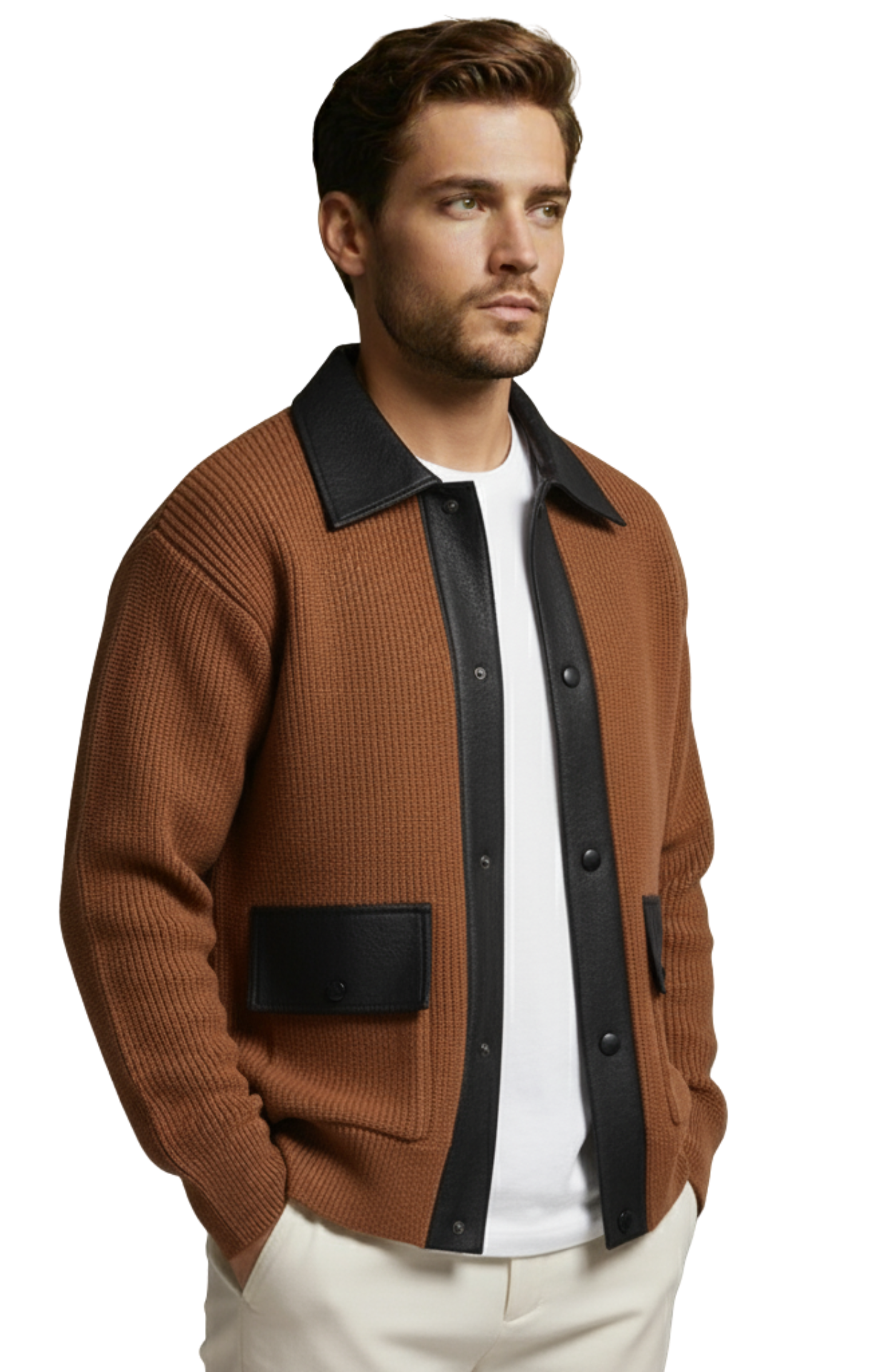 Jaqueta Monteliano – Knit & Leather Edition