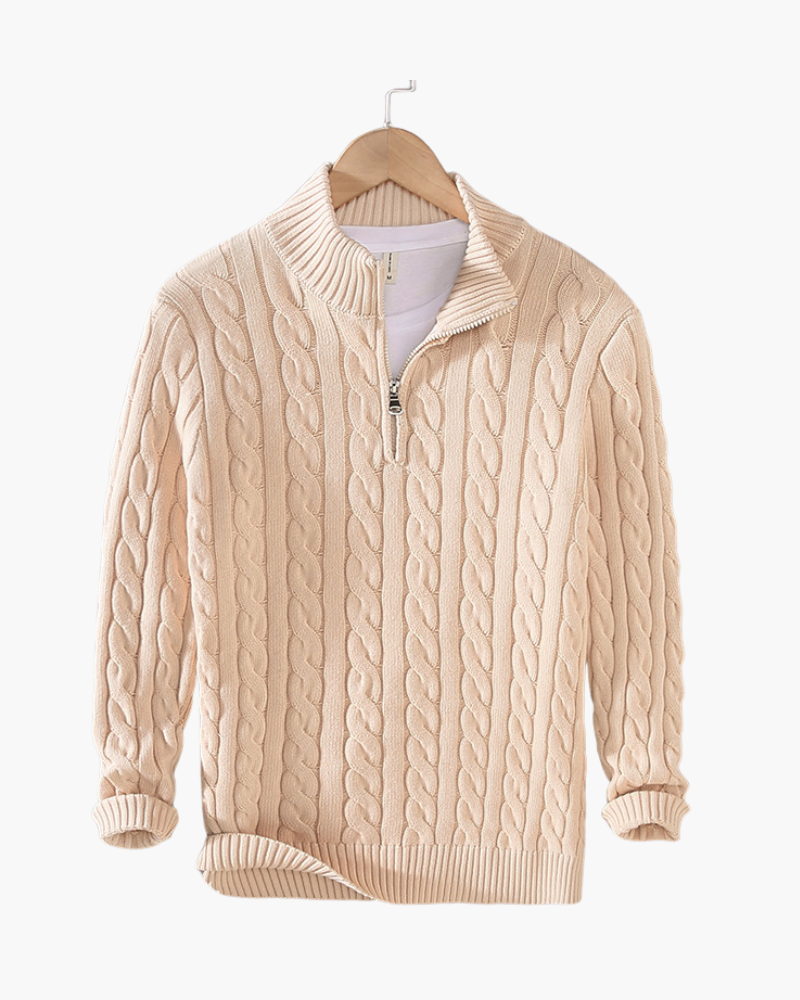 Suéter Trançado – Classic Half Zip