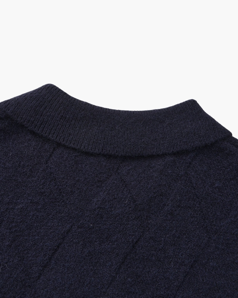 Jaqueta Trama – Diamond Knit Zip