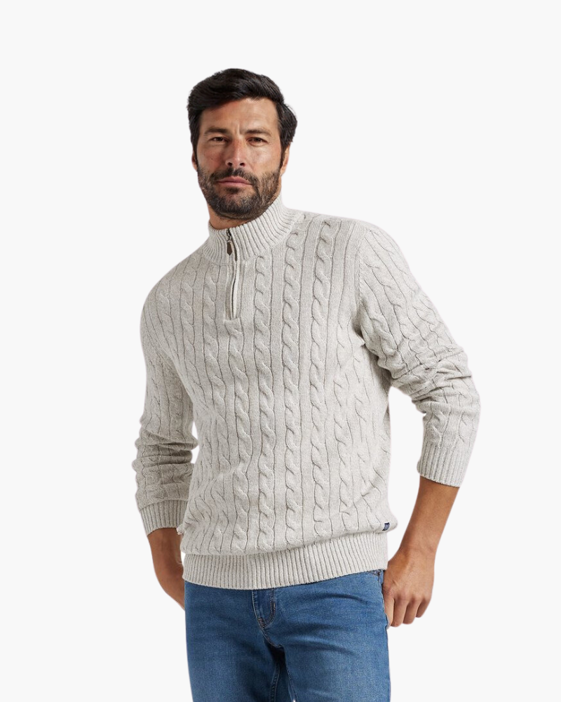 Suéter Trançado – Classic Half Zip