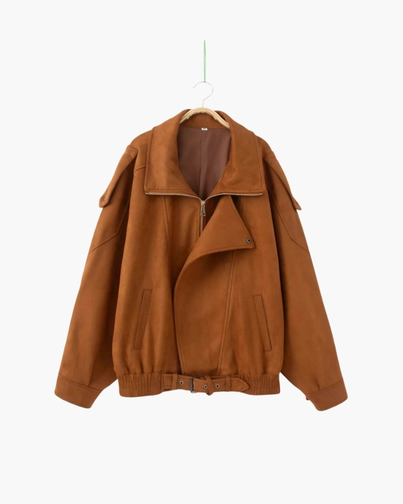 Jaqueta Vintage — Suede Oversized
