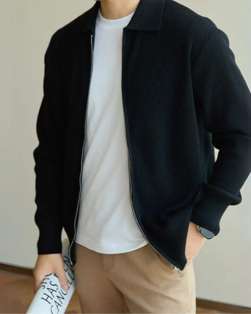 Cardigã Urbano – Zíper Premium