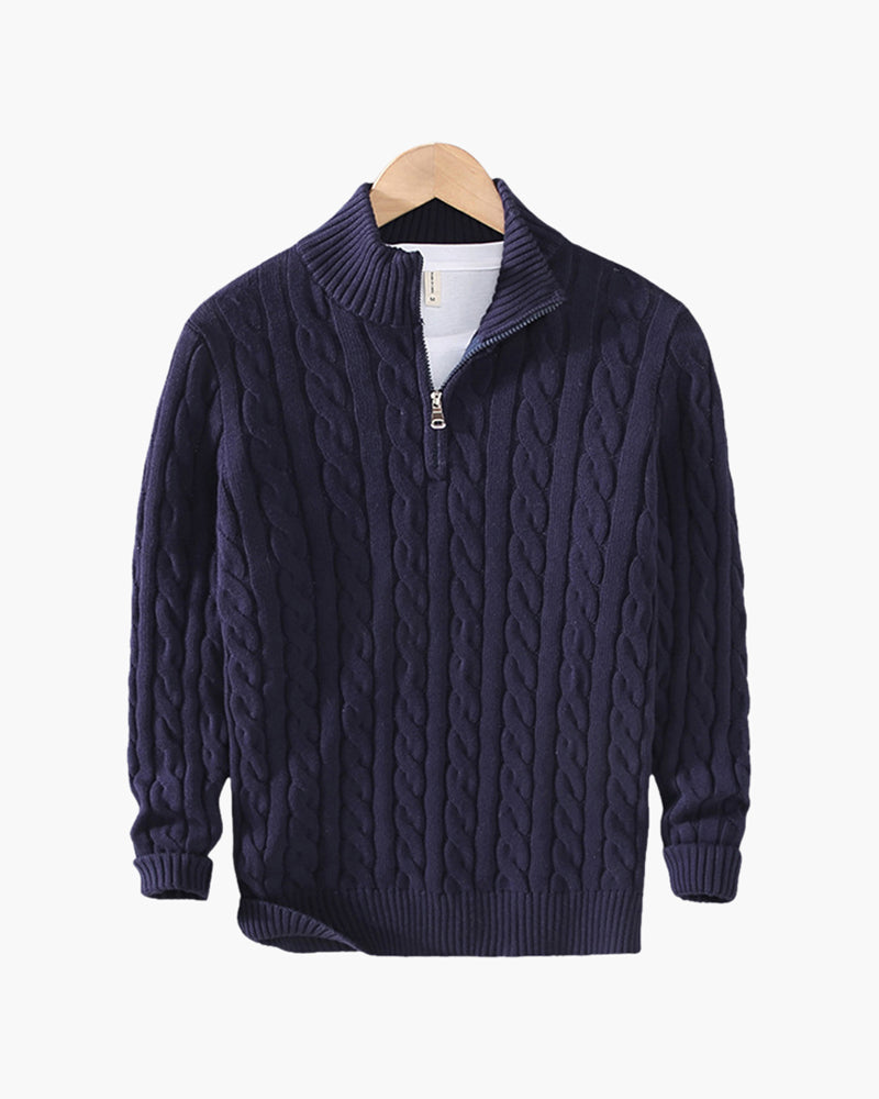 Suéter Trançado – Classic Half Zip