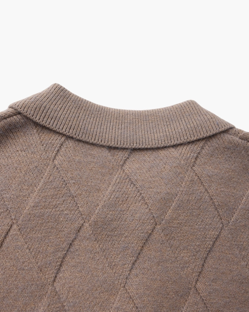 Jaqueta Trama – Diamond Knit Zip