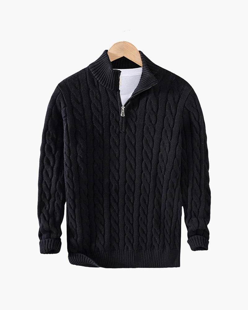 Suéter Trançado – Classic Half Zip