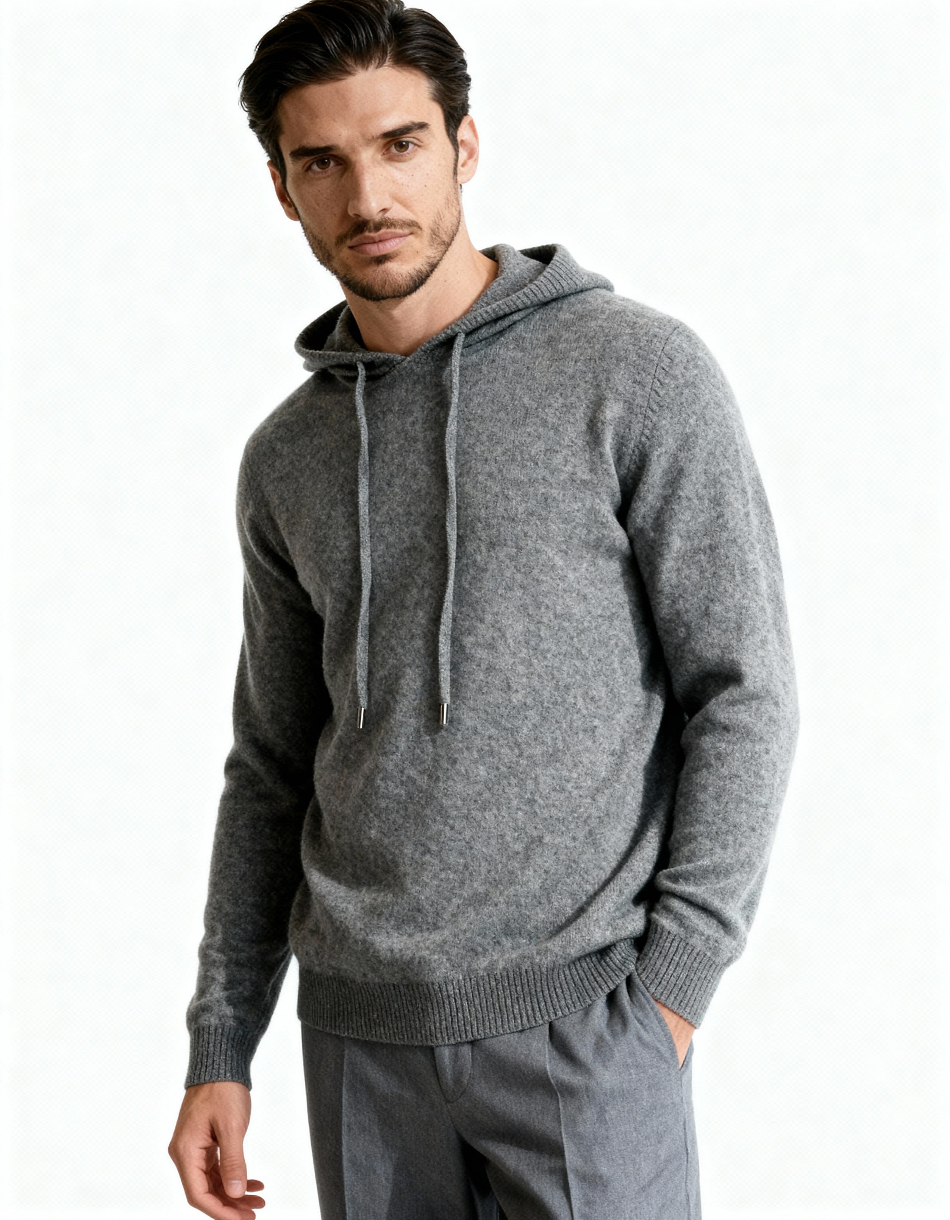 Hoodie Noir – Luxury Soft Knit